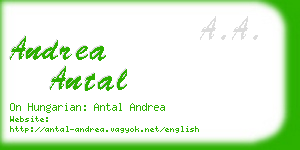 andrea antal business card